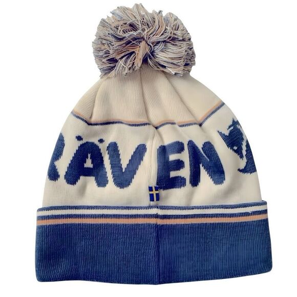 Fjällräven Blue Cream Pom Beanie - Unisex, Winter Trendy Style - Picture 3 of 3